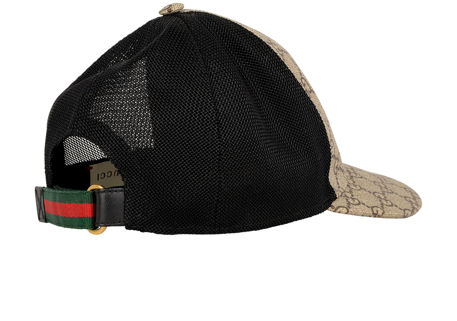 Gucci Bee & GG Supreme Baseball Cap, &pound;180, Accessories, Beige/Black, Cotton/Polyester (Polymer), Back view